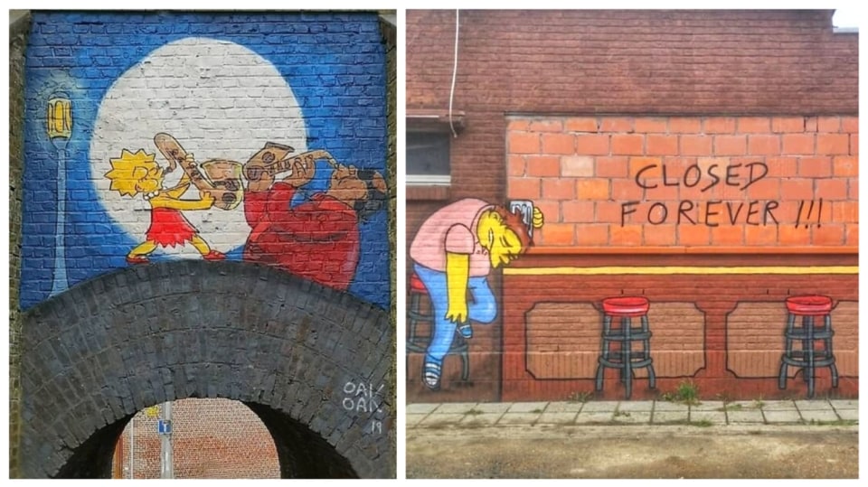 Vtipný streetart s podpisem OakOak